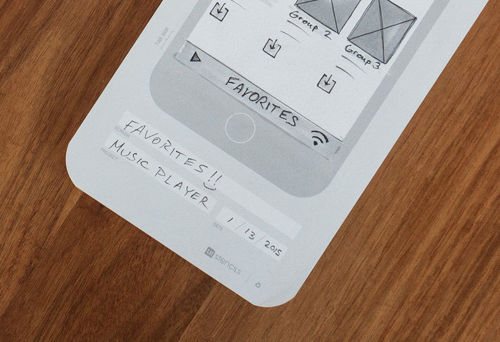 iPhone Sticky Pad - UI Stencils