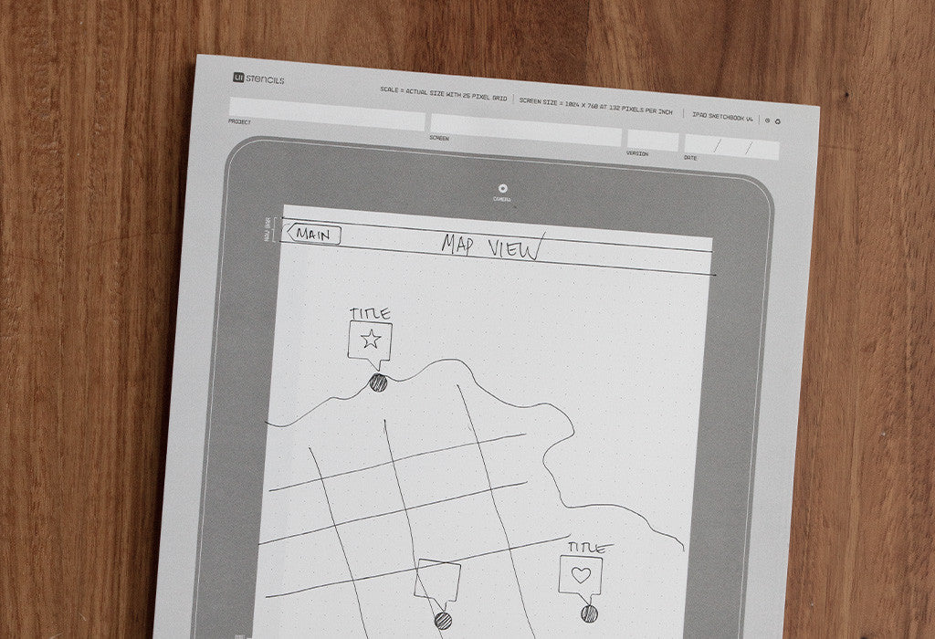 iPad Sketchbook - UI Stencils