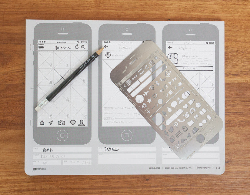 iPhone Stencil Kit - UI Stencils