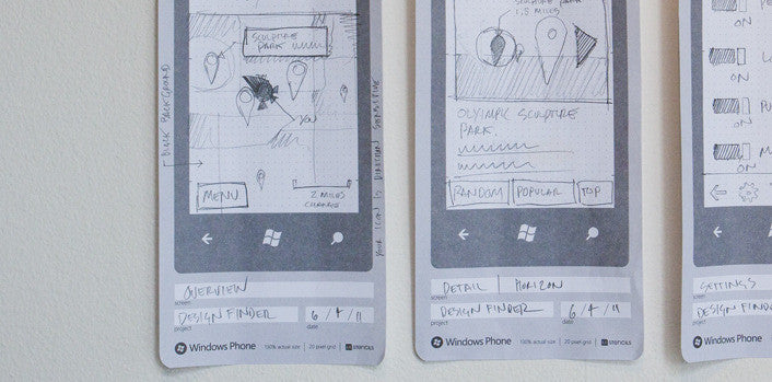 Windows Phone Sticky Pad - UI Stencils