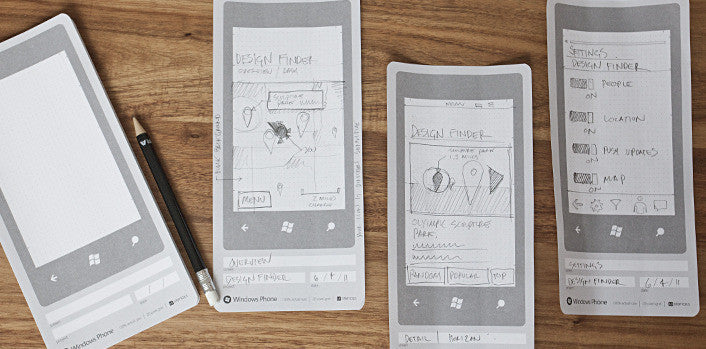 Windows Phone Sticky Pad - UI Stencils