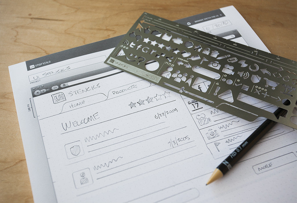 UI UX Sketch Pad Sheets 