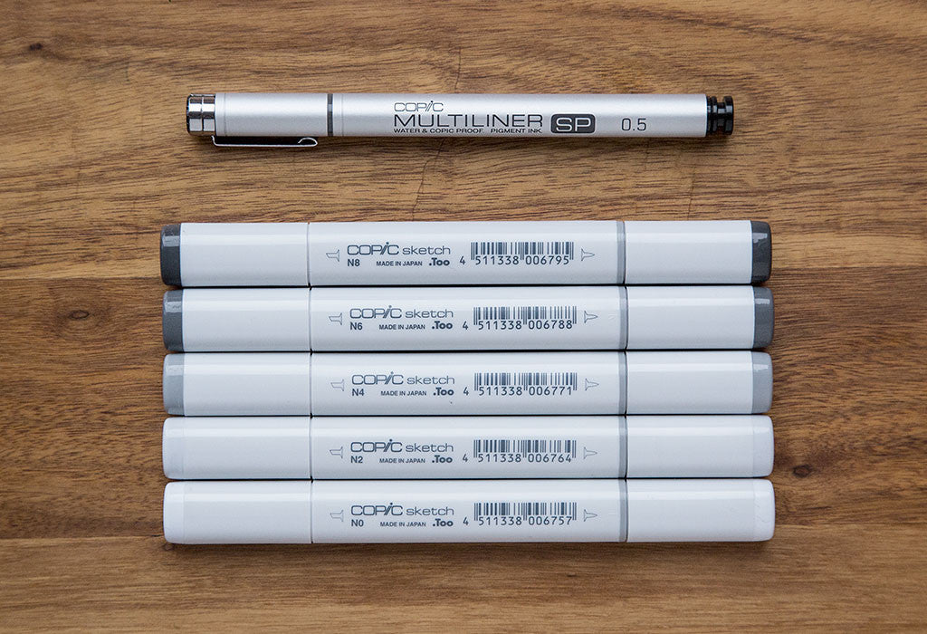 Copic Markers 6 Pack - UI Stencils