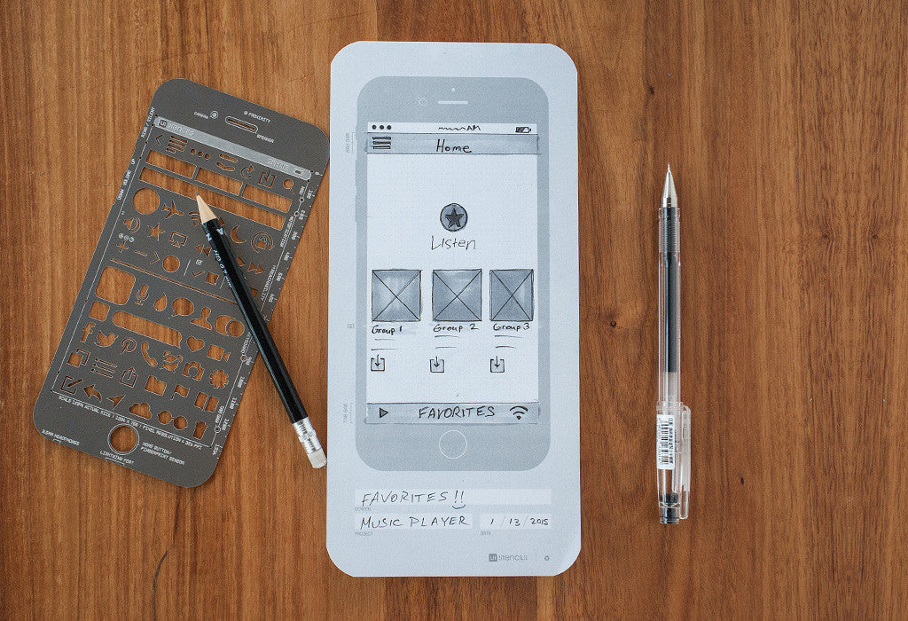 iPhone Sticky Pad - UI Stencils