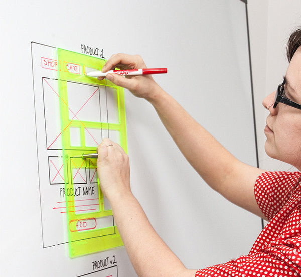 Mobile Whiteboard Stencil - UI Stencils
