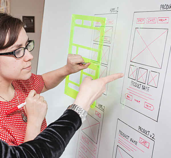 Mobile Whiteboard Stencil - UI Stencils